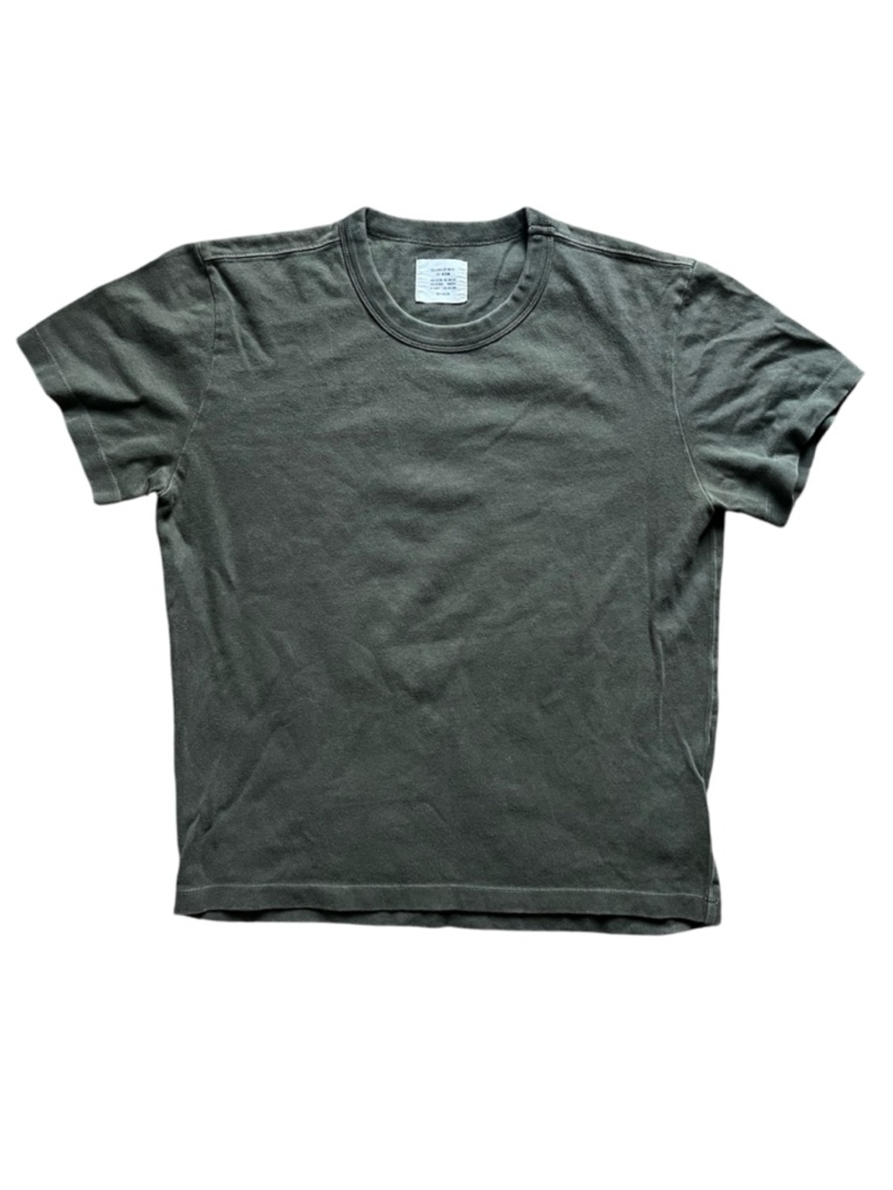 Buck Mason Field-Spec Heavyweight Crew Neck T-Shirt - Olive Green